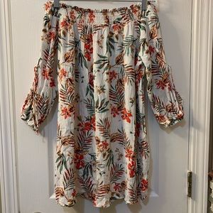 Floral Off-the-Shoulder Mini Dress